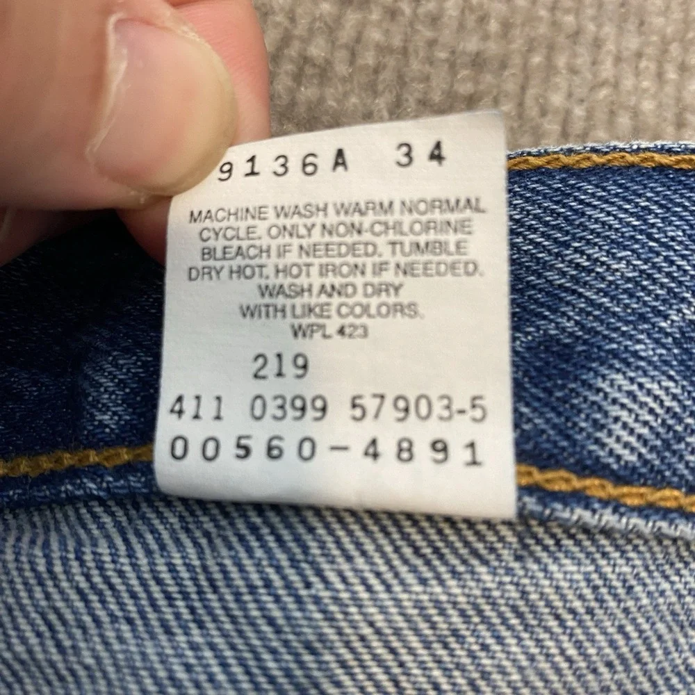 Vintage Levis Jeans Mens 34x34 Fits 34x36 560 Relaxed Tapered 90s 1999 Classic